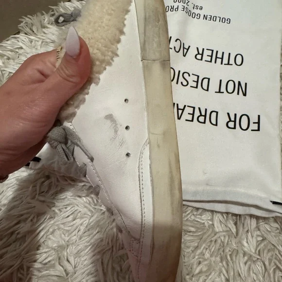 Golden Goose Superstar Sabot Sneaker Mules white leather with Shearling Lining - Picture 11 of 12